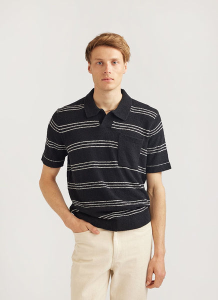 Negroni Polo Shirt Knitted Cotton Black