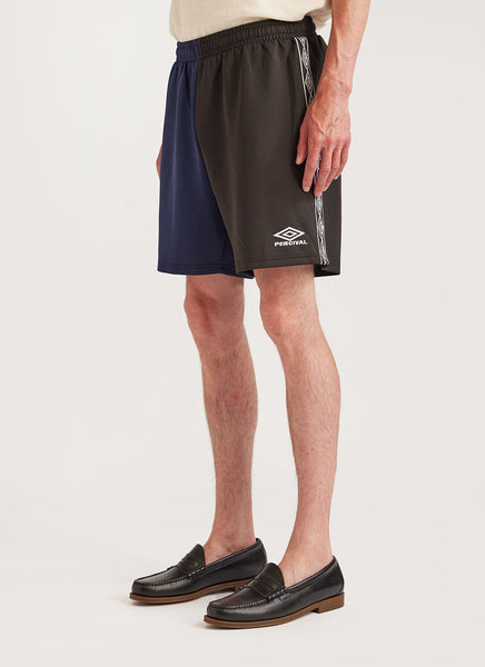 Men's Umbro Training Shorts | Umbro x Percival | Navy Multi Stripe