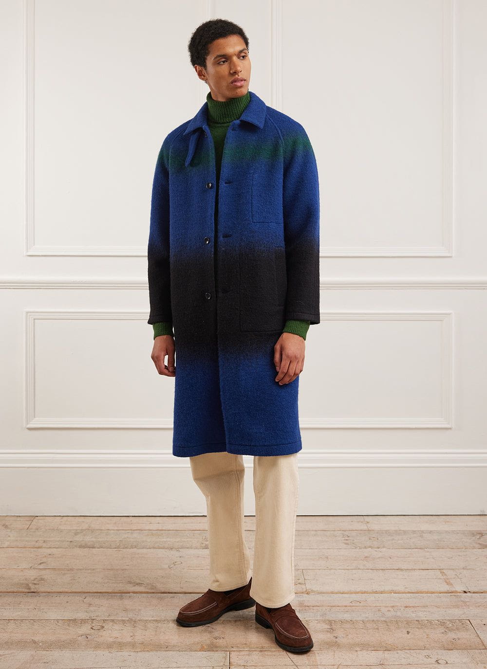 Blue shop car coat