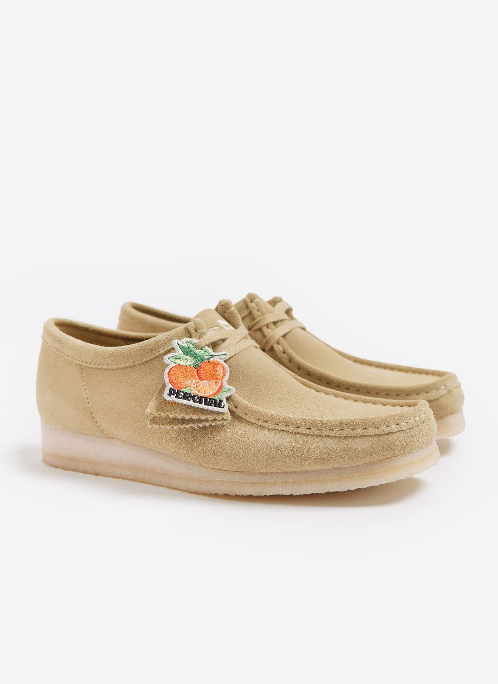 Embroidered Wallabee | Clarks Originals x Percival | Maple Suede