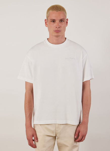 Men's Oversized T Shirt | Alfresco Print | Cotton | White