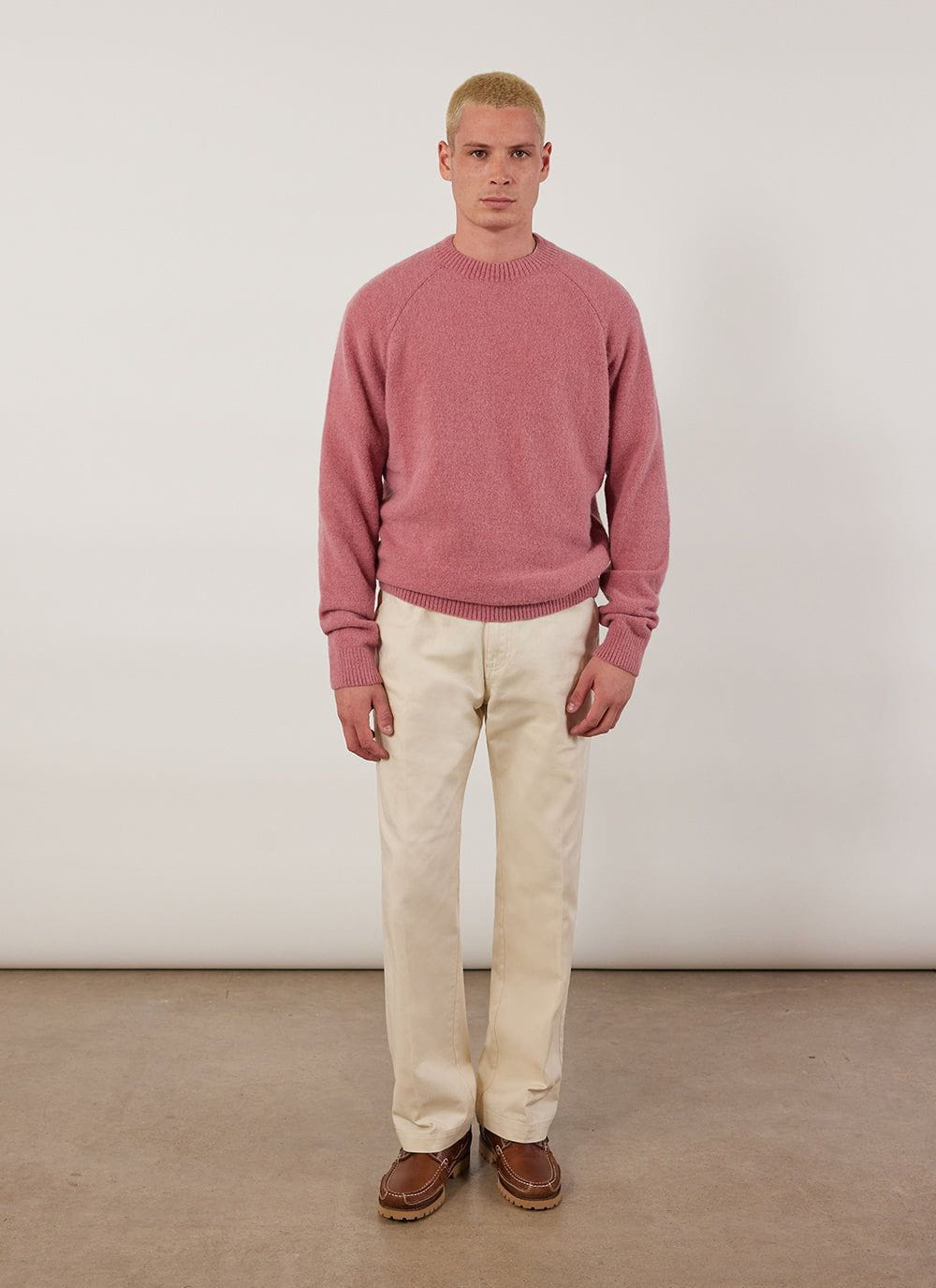 Mens pink v neck on sale jumper