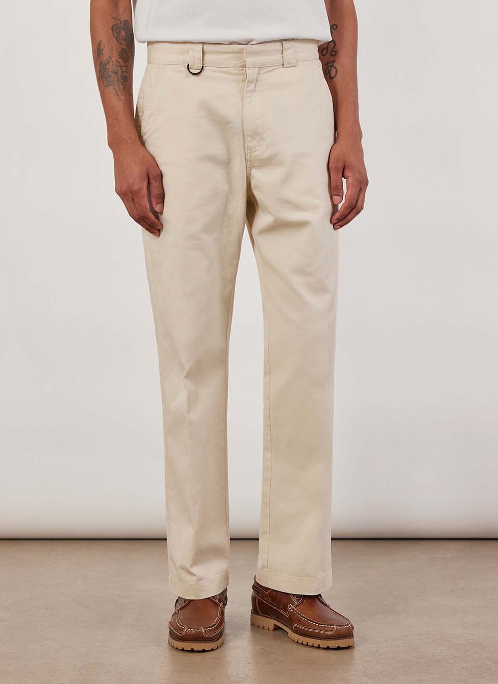 Men's Auxiliary Straight Leg Trousers | Twill | Cream | Percival