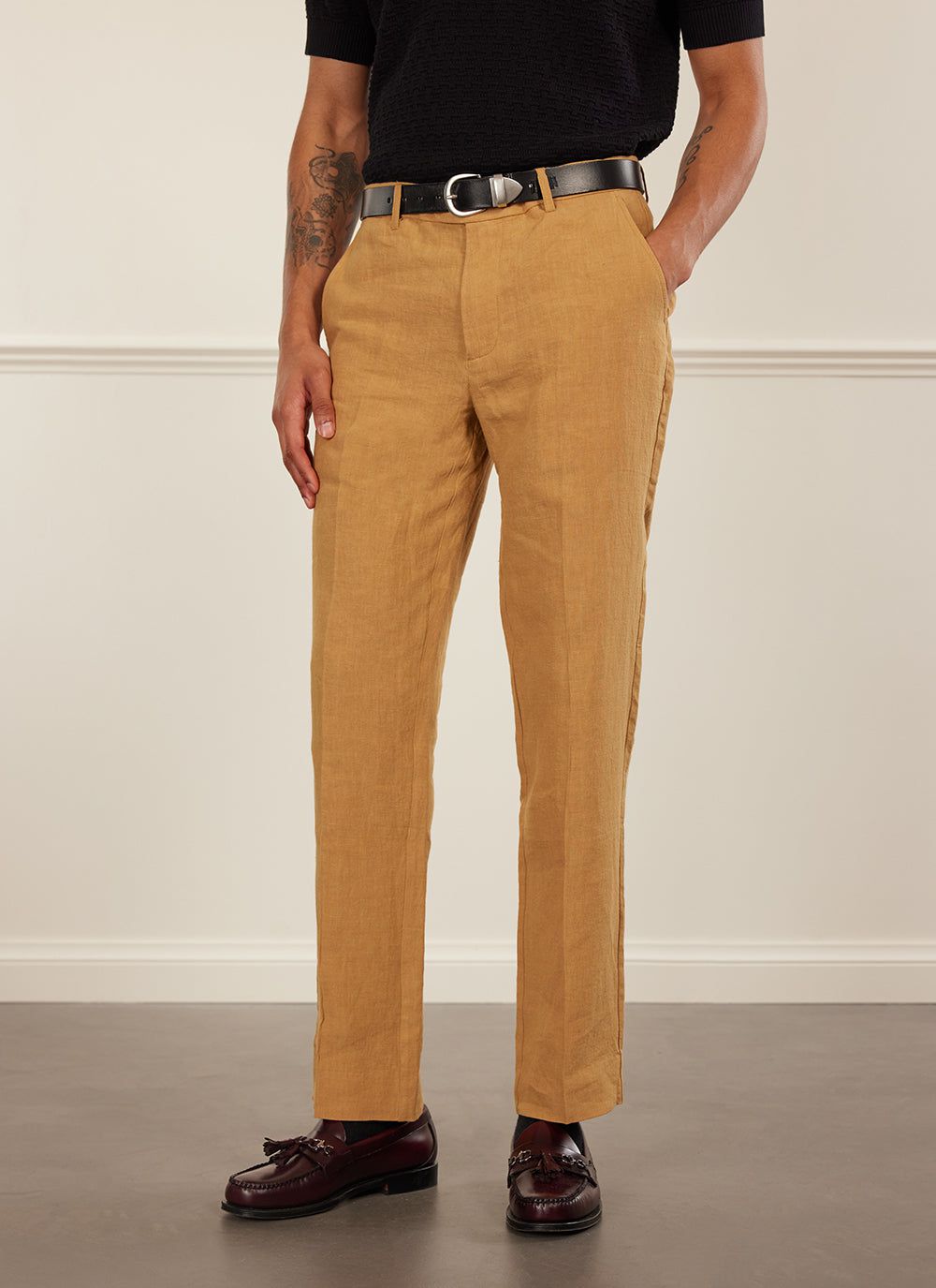 Camel Wool Cashmere Trousers