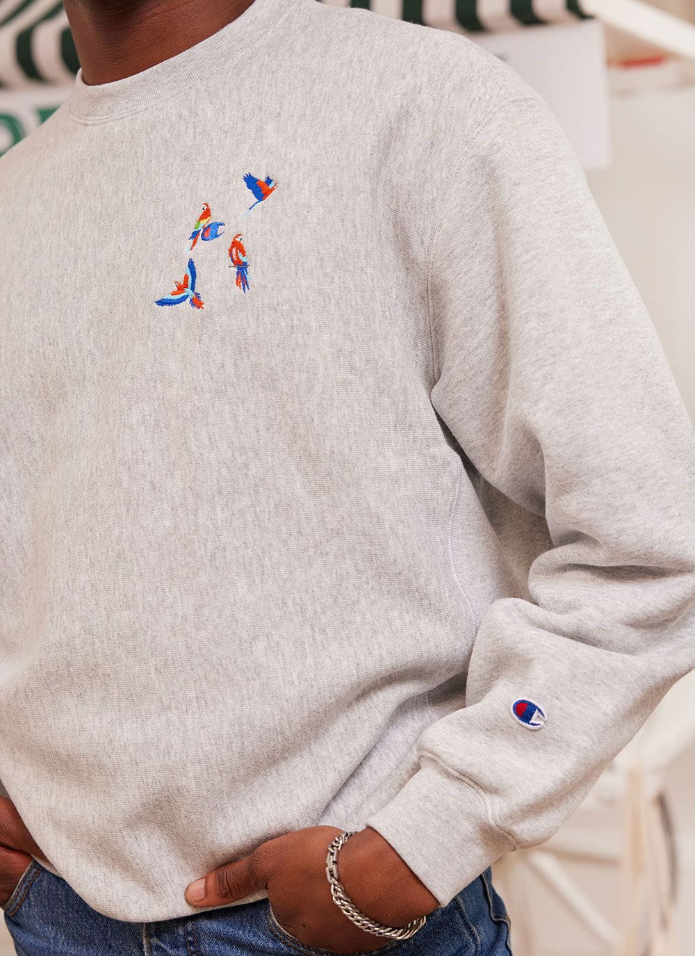 The Menagerie Sweatshirt Champion and Percival Heather Grey