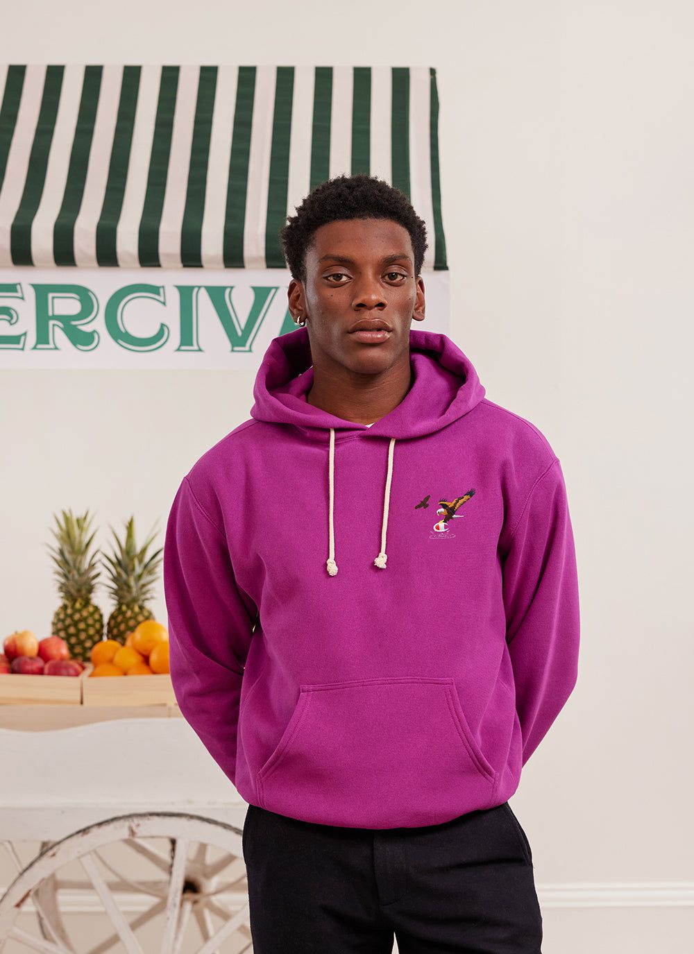 Swooping Eagle Hoodie | Champion and Percival | Magenta | Percival