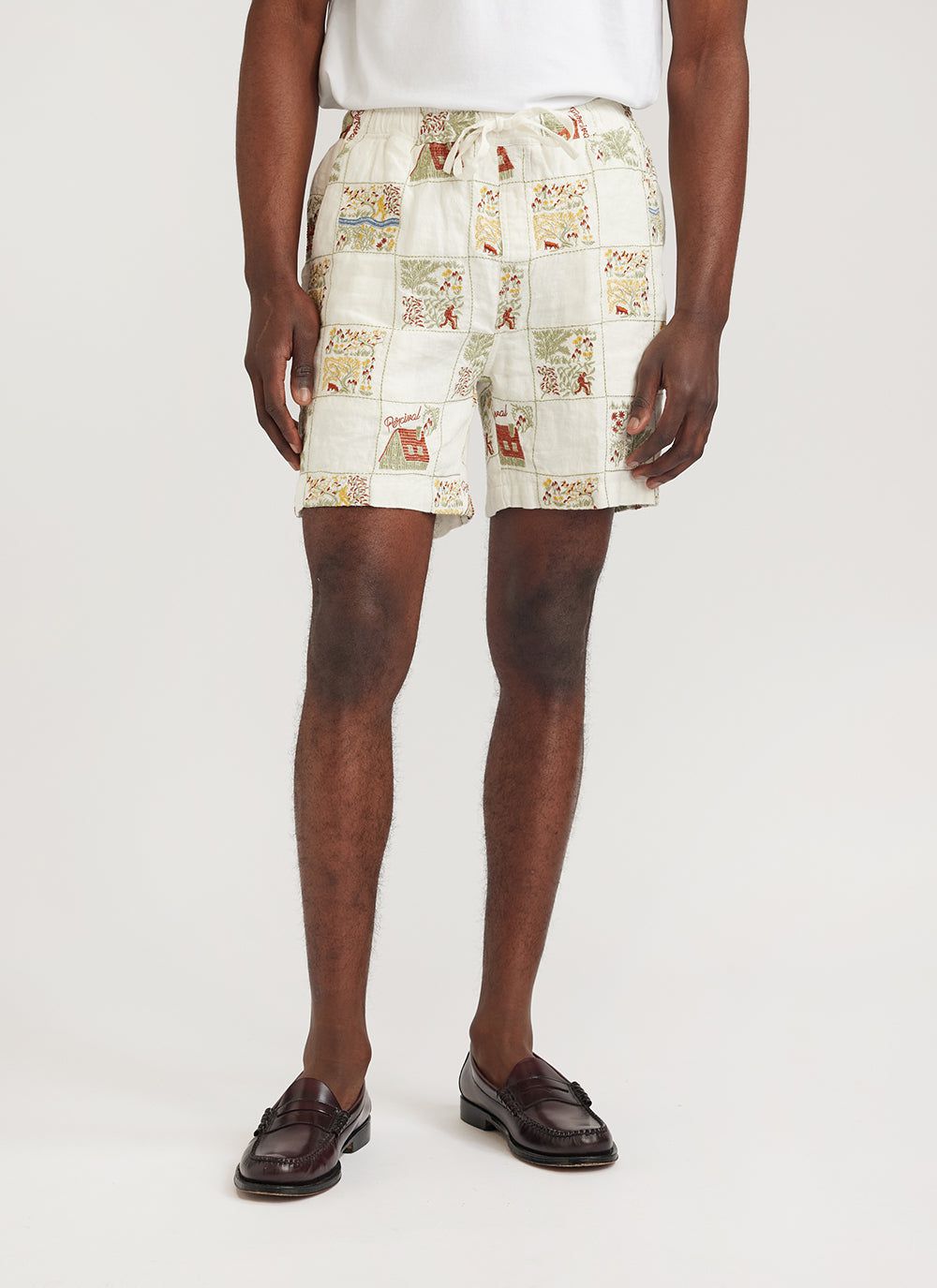 Mens 2025 embroidered shorts