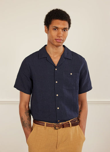 Men's Short Sleeve Knitted Shirt, Adaman Breeze, Blue