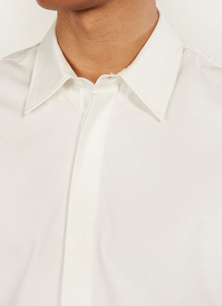 Men's Formal Dress Shirt | Cotton Poplin | White | Percival Menswear