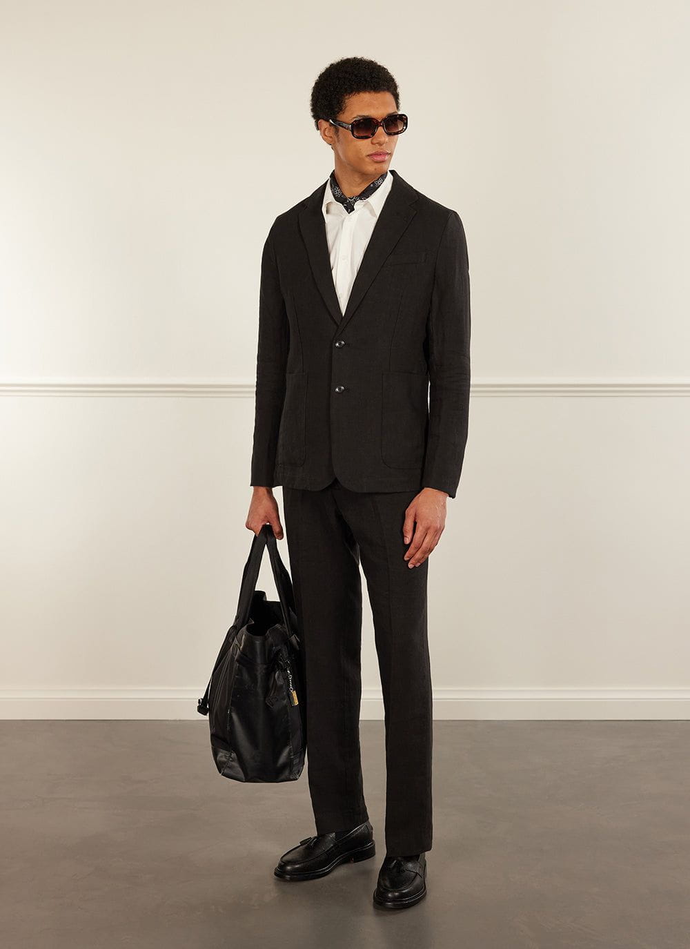 Mens black 2025 linen jacket