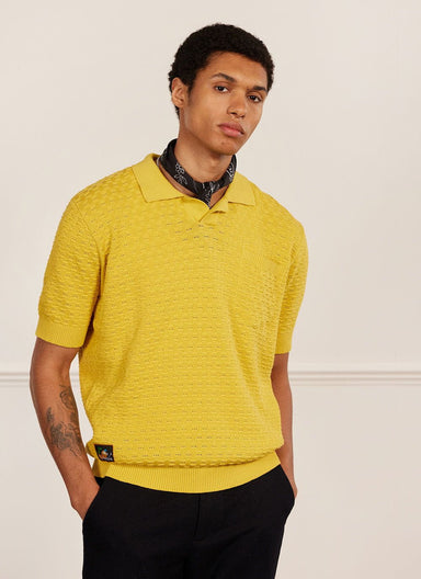 Receptionist Boucle Men's Short Sleeve Knitted Shirt