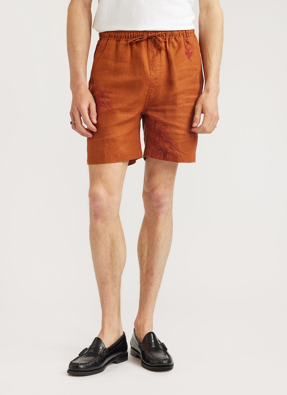 Mens linen best sale shorts uk