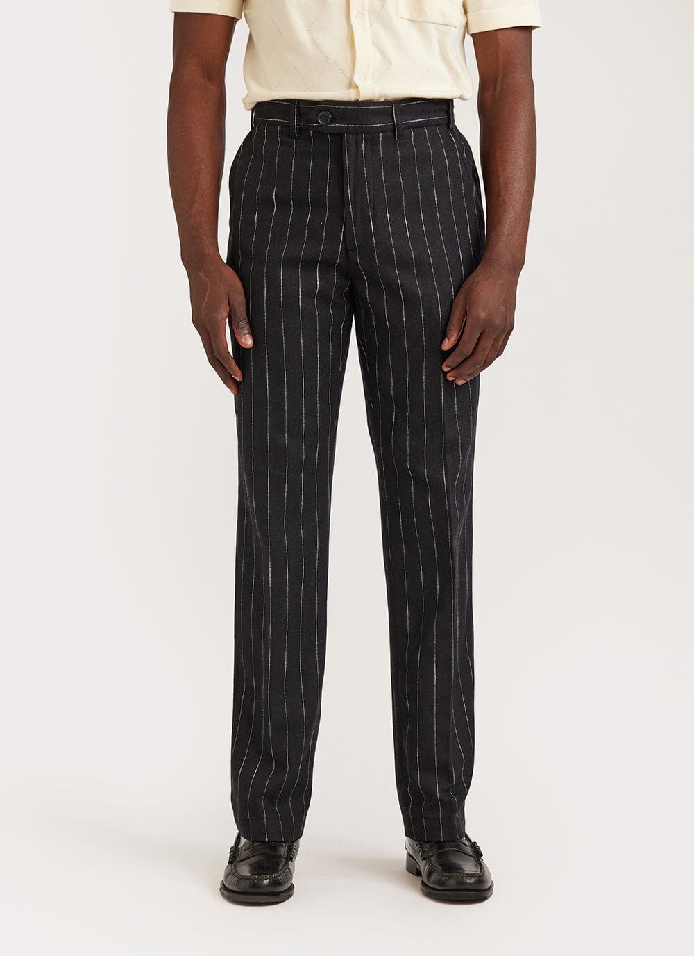 Drake's Suits | Charcoal Tropical Merino Wool Trousers - Mens • Haasparihaas