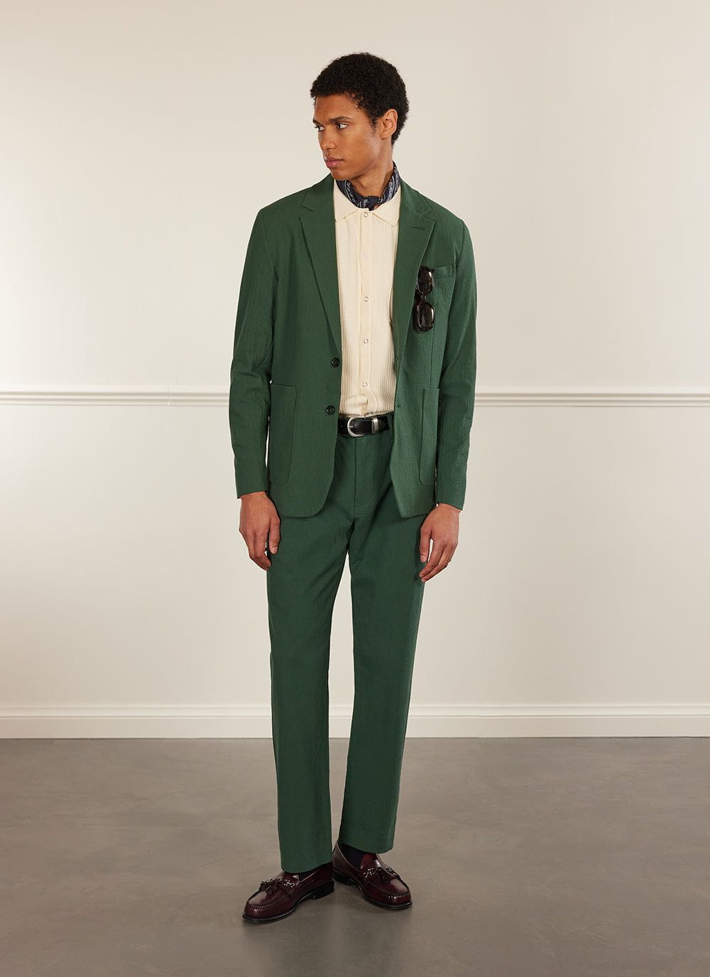 Mens green seersucker on sale suit