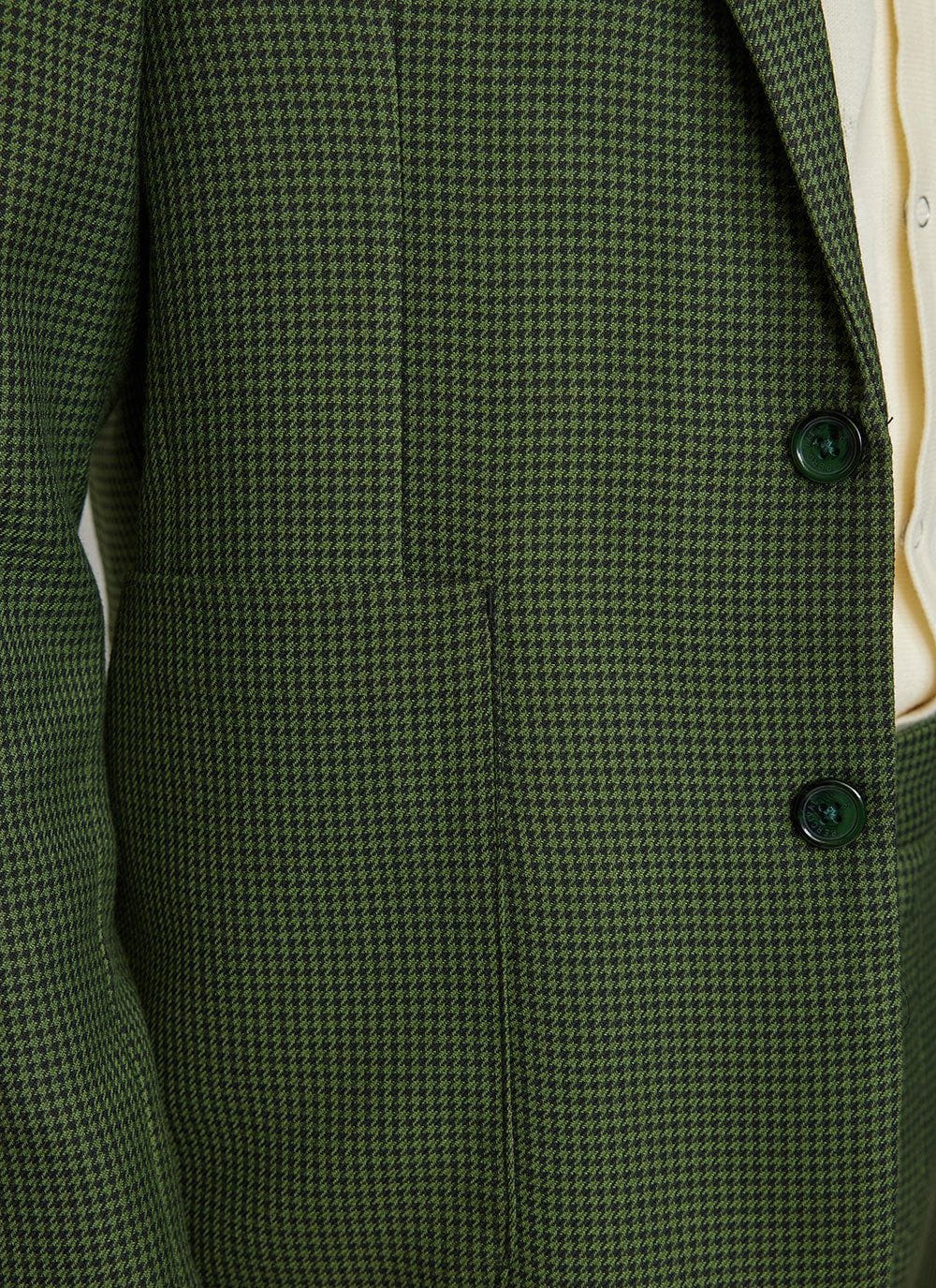 Men's Tailored Blazer | Houndstooth | Forest Green