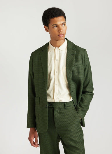 Men's Tailored Blazer | Navy Nep Wool & Percival Menswear