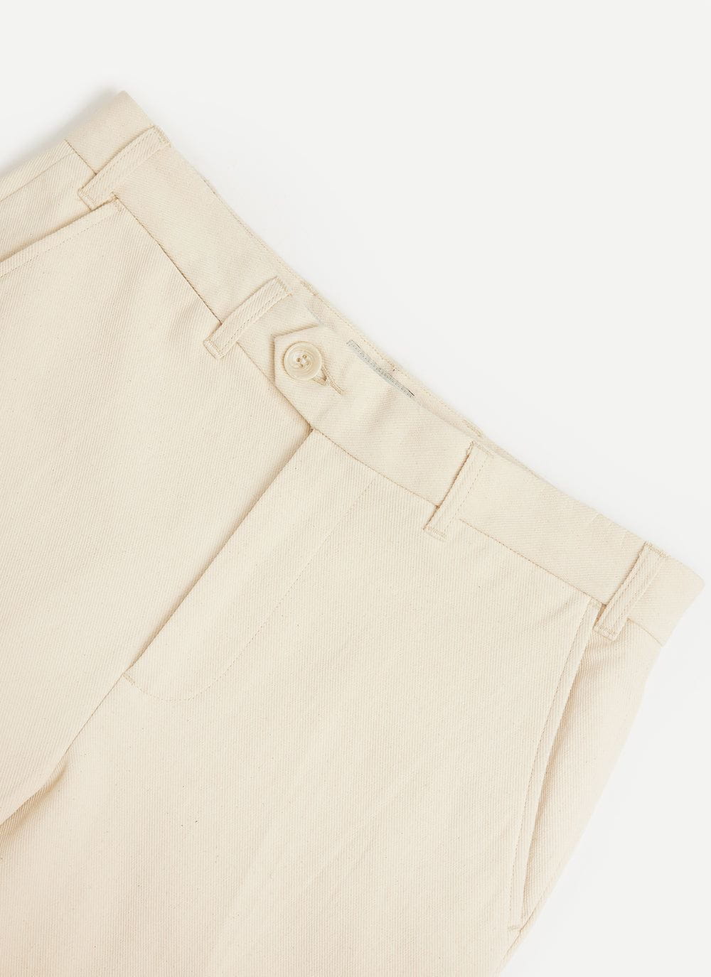 Men's Straight Leg Trousers | Ecru | Percival Menswear