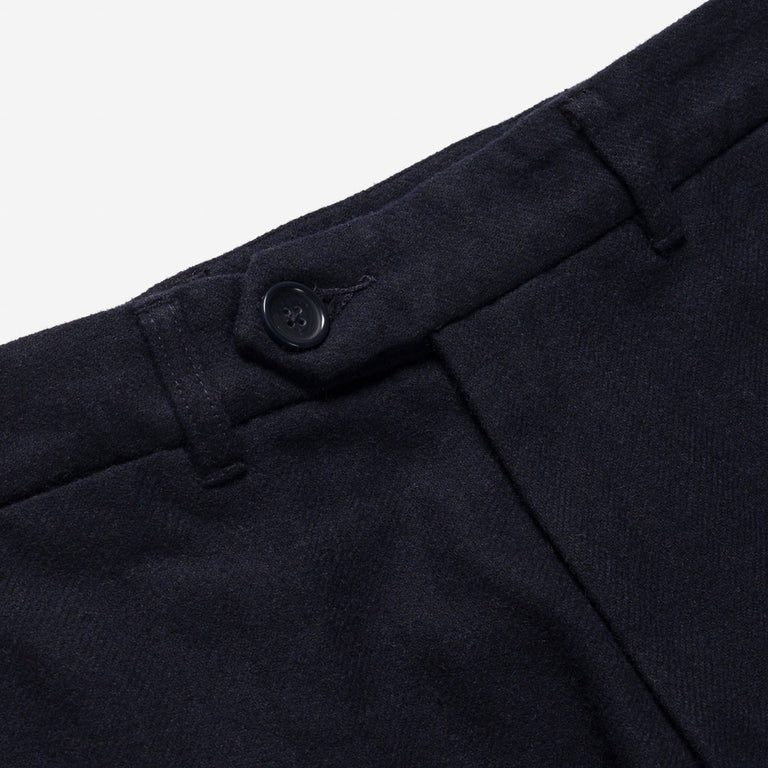 Perfetto Pure Wool Trouser - Navy - James Of Montpellier