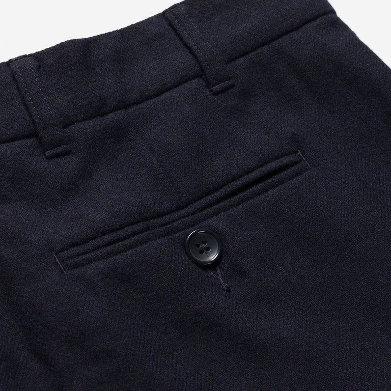 Perfetto Pure Wool Trouser - Navy - James Of Montpellier