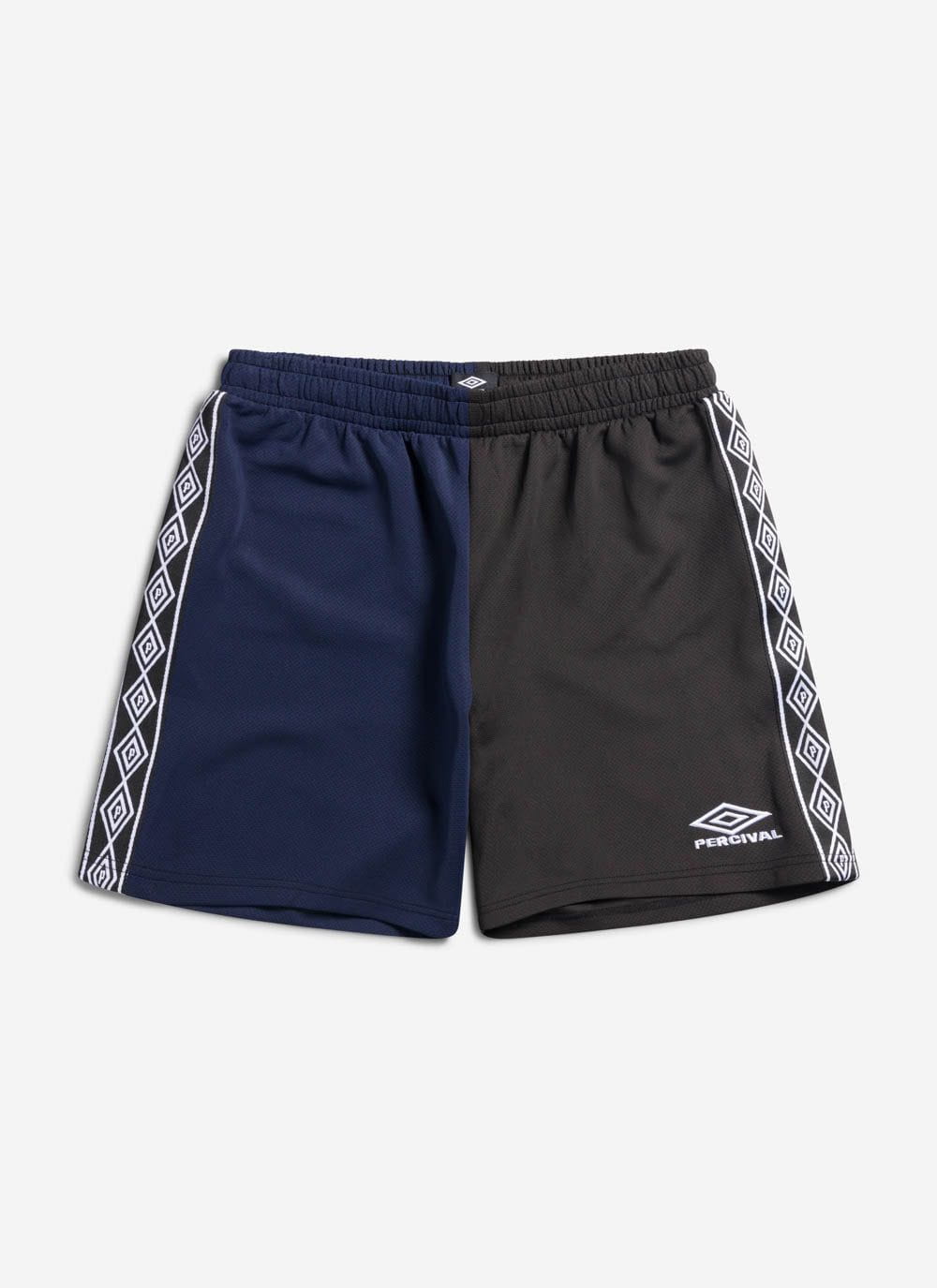 Men's Umbro Training Shorts | Umbro x Percival | Navy Multi Stripe