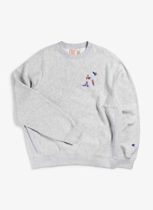 Men's Embroidered Sweatshirt, Tiger, Champion x Percival