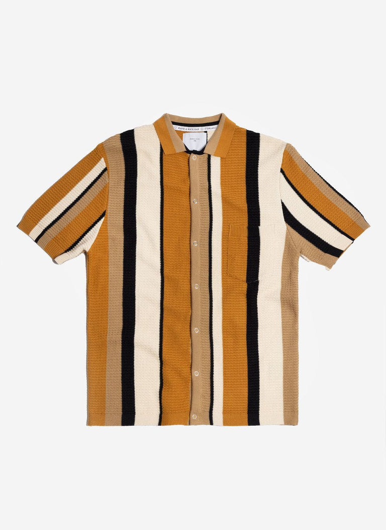 Men's Short Sleeve Knitted Shirt | Adaman Breeze | Brown & Percival ...