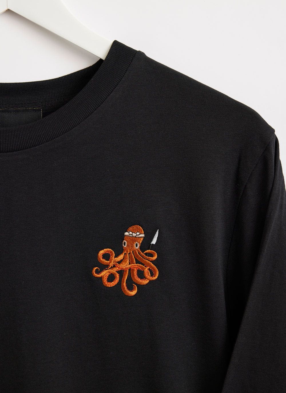 Itamae Octopus Long Sleeve T Shirt | Embroidered Organic Cotton