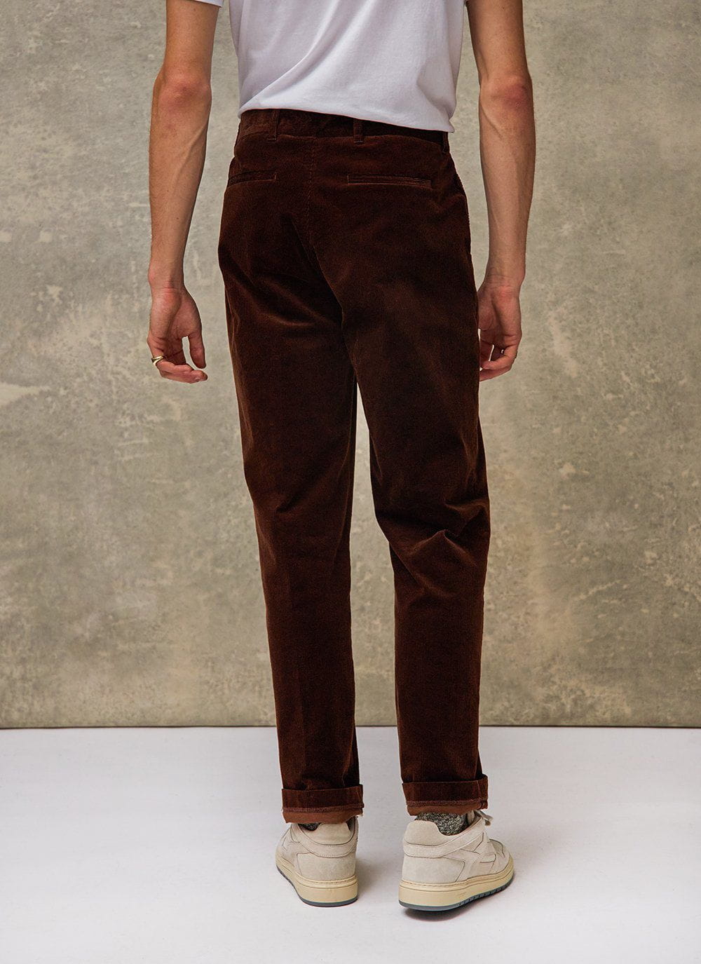 Cotton corduroy trousers  Dark brown  Kids  HM IN