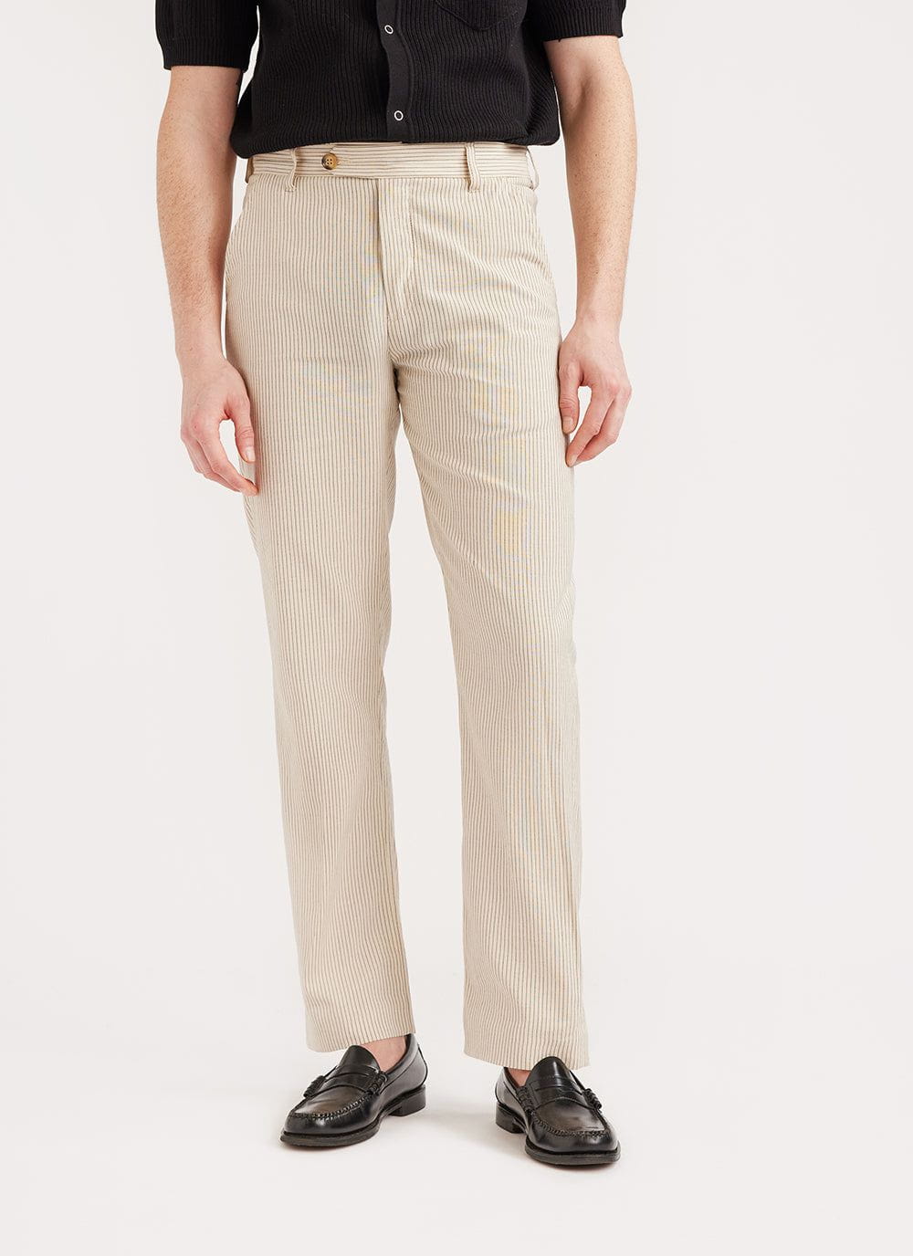 Scotch and Soda Hope High-Waisted Trousers Regular Length Natural