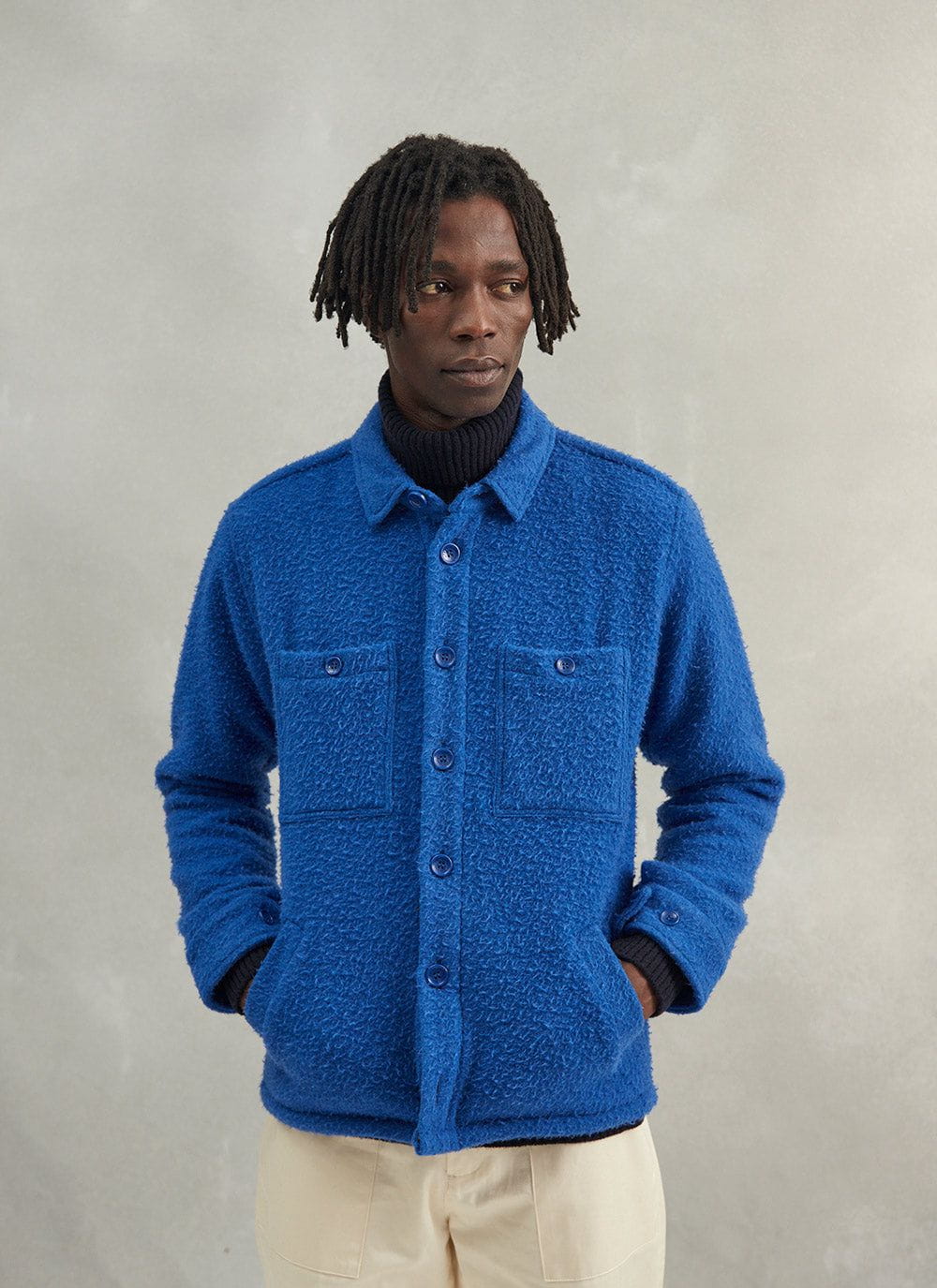 Mens hot sale wool overshirt