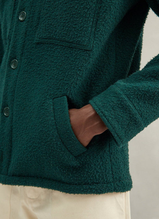 Men\'s Blanket Percival Wool Shacket | Green Casentino Menswear | | Overshirt