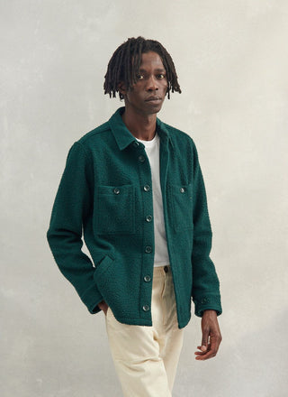 Men's Blanket Overshirt | Casentino Wool Shacket | Green & Percival ...