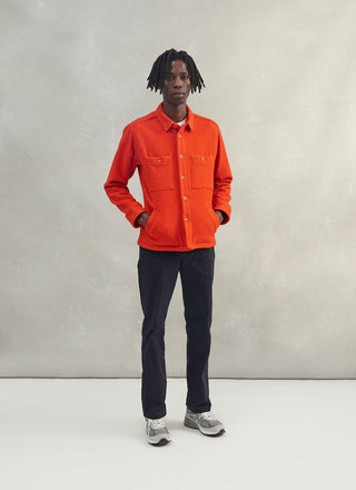 Men's Orange Blanket Overshirt | Casentino Wool Shacket & Percival Menswear