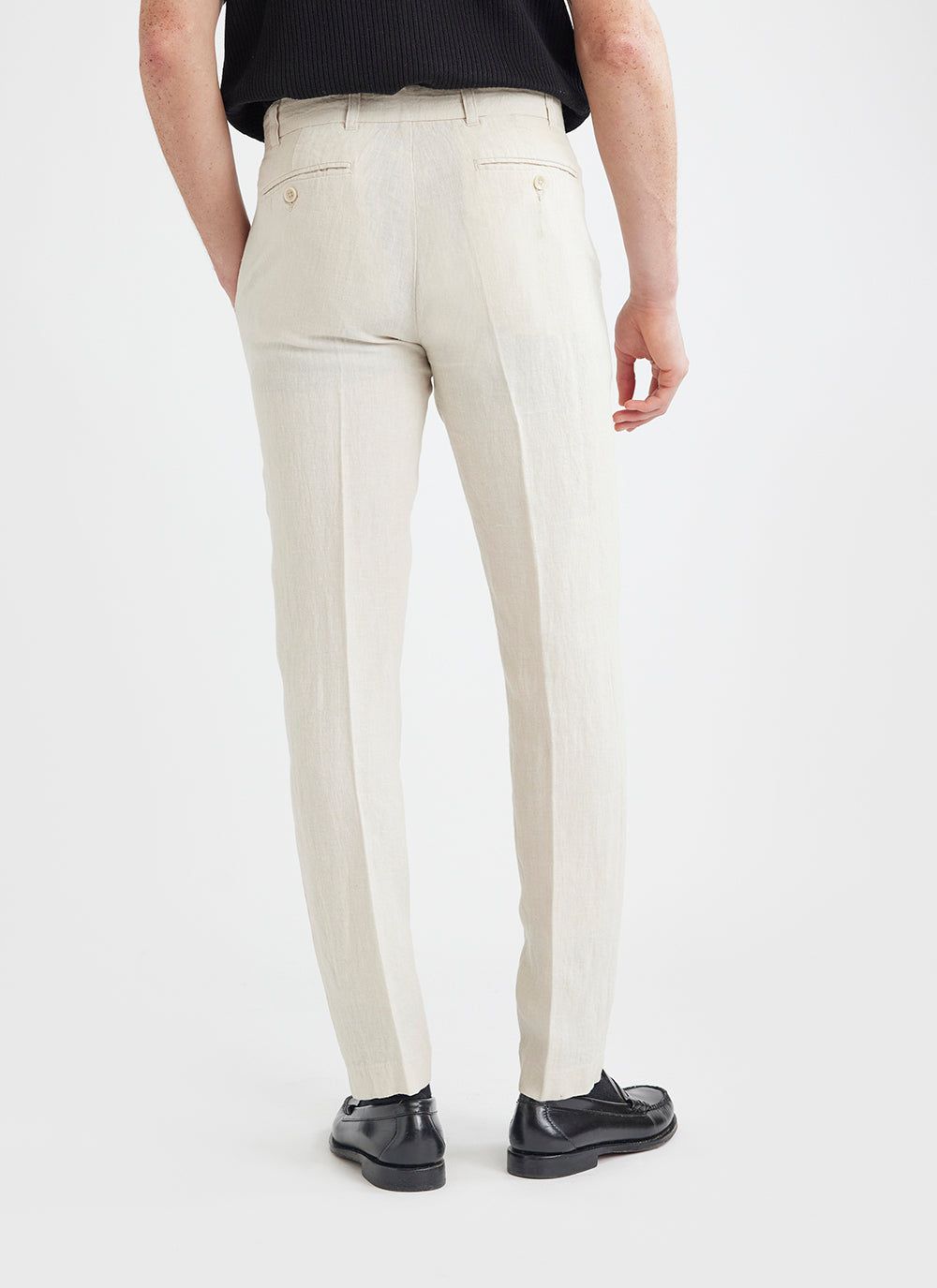 Regular Fit Linen suit trousers  Light beige  Men  HM IN