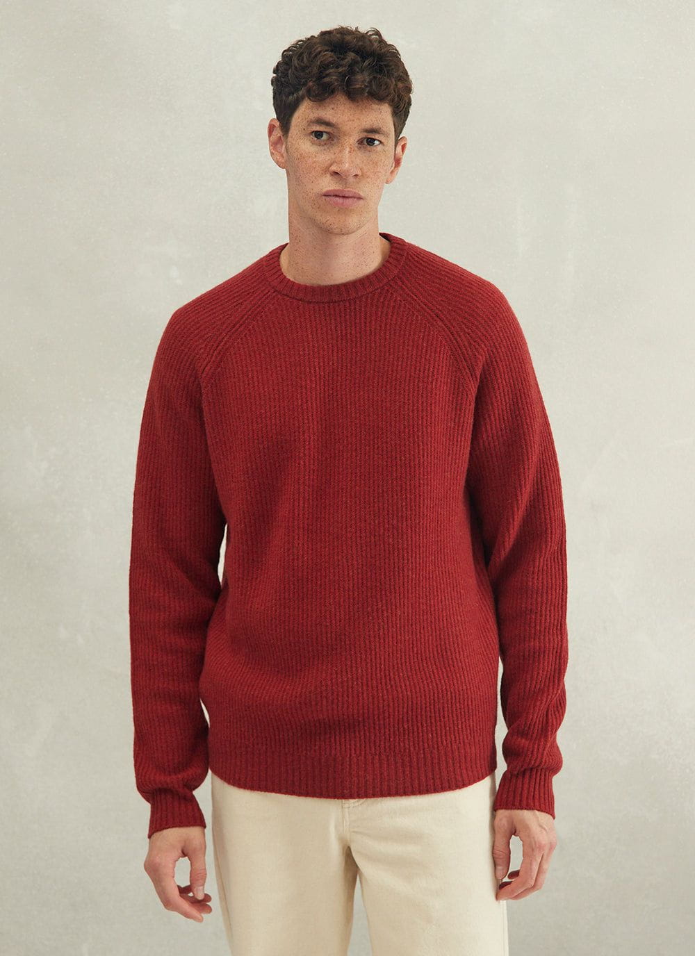 Men shop red sweater