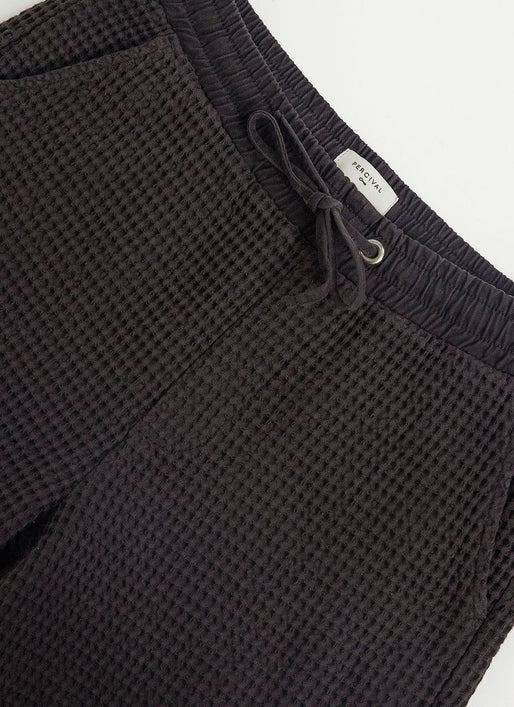 Waffle Shorts, Textured Cotton, Ink