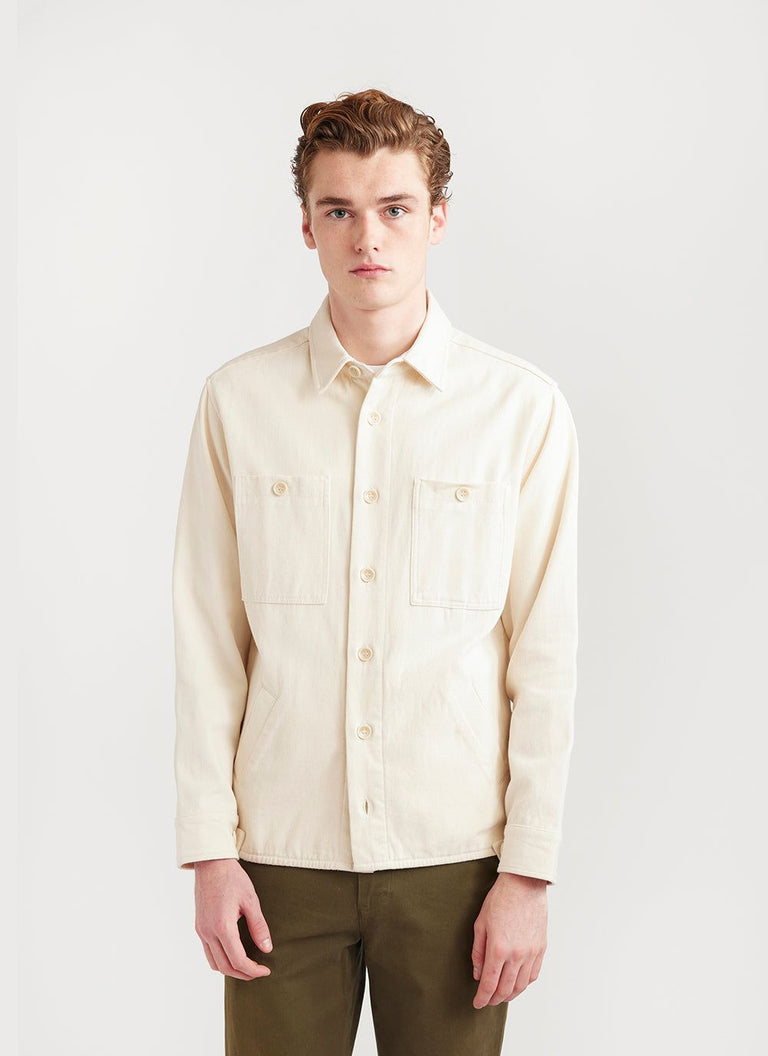 Men's Formal Shirt in Cotton Poplin, Suit Shirt, White, Percival