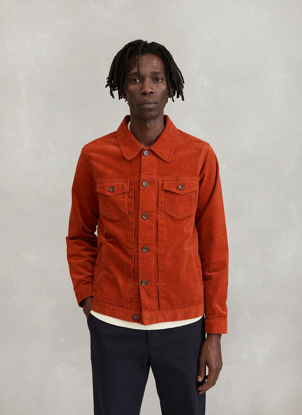Orange Football Sequin Embroidery Washed Corduroy Jacket – Aquarius Brand