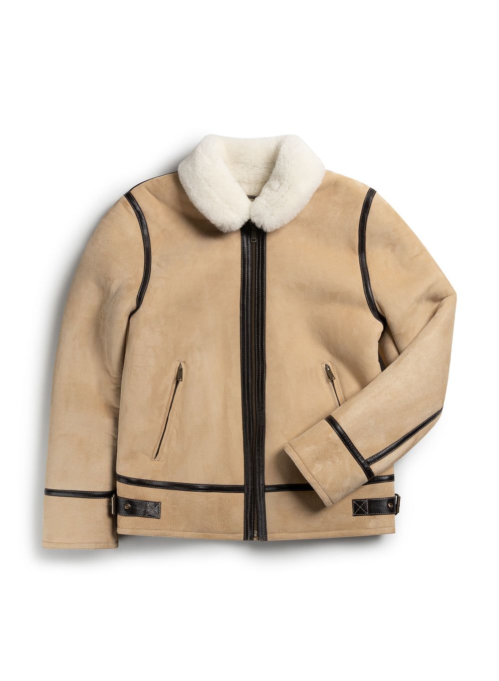 Designer shearling jacket on sale mens